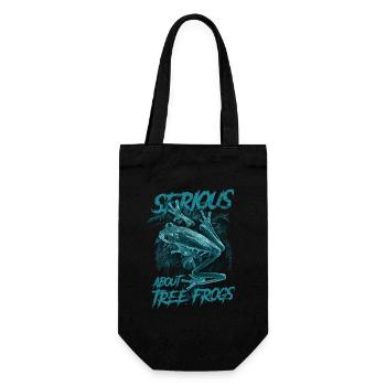 Sérieux au sujet des grenouilles arboricoles aux yeux rouges Gardien d’amphibiens - Sac à bouteille - noir - Devant