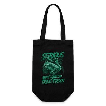 Sérieux au sujet des grenouilles arboricoles aux yeux rouges Gardien d’amphibiens - Sac à bouteille - noir - Devant
