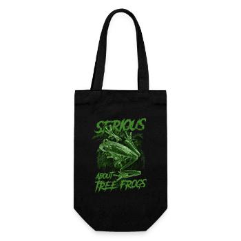 Sérieux au sujet des grenouilles arboricoles aux yeux rouges Gardien d’amphibiens - Sac à bouteille - noir - Devant