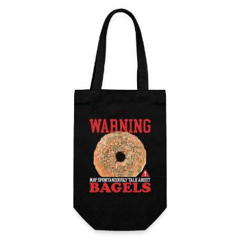 Bagel Bagel Bread Beigel Bread Gift - Gift Bag for Bottles - black - Front