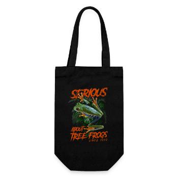 Serious About Red Eyed Tree Frogs Since 1972 - Gift Bag for Bottles - black - Front