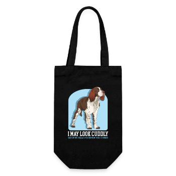 English Springer Spaniel Geschenke - Geschenkbeutel für Flaschen - Schwarz - Vorne