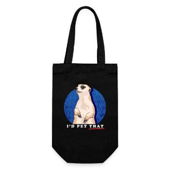 Meerkat Funny Meerkat Gift - Gift Bag for Bottles - black - Front