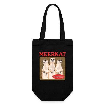 Meerkat Cute Meerkat Gift - Gift Bag for Bottles - black - Front