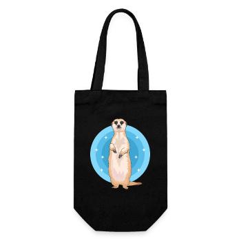 Meerkat Cute Meerkat Gift - Gift Bag for Bottles - black - Front