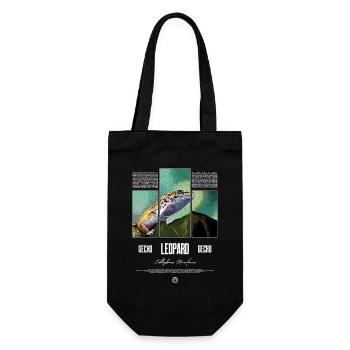 Leopard Gecko Reptile Keeper Streetwear - Gift Bag for Bottles - black - Front