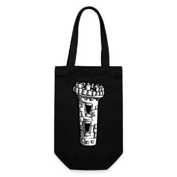 Medieval Tower Castle - Gift Bag for Bottles - black - Front