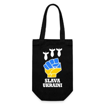 Slava ukraini - Gift Bag for Bottles - black - Front