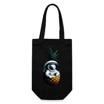 Astronaute à l’ananas - Sac à bouteille - noir - Devant