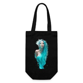 Portrait éthéré d’une femme eau F - Sac à bouteille - noir - Devant