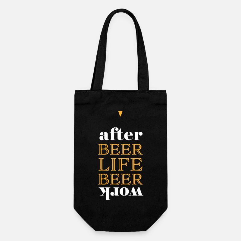 AFTER WORK BEER LIFE BEER - Gift Bag for Bottles - black