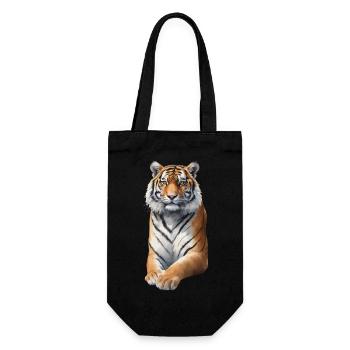 Tiger - Geschenkbeutel für Flaschen - Schwarz - Vorne
