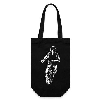 Soccer Player Drawing - Gift Bag for Bottles - black - Front