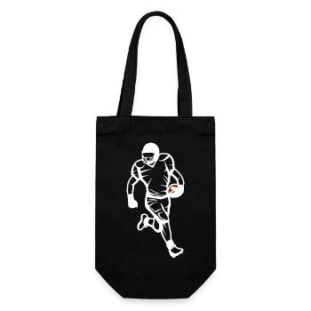 Footballer Drawing - Gift Bag for Bottles - black - Front