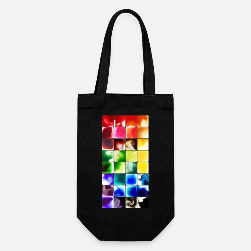 Aquarell - Geschenkbeutel für Flaschen - Schwarz