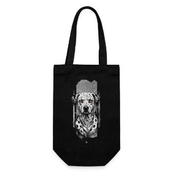 Compagnon Spotlight : Portrait de chien dalmatien - Sac à bouteille - noir - Devant