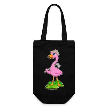 Flamingo Lumberjack Axe - Gift Bag for Bottles - black - Front