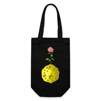 Flowery Planet - Gift Bag for Bottles - black - Front