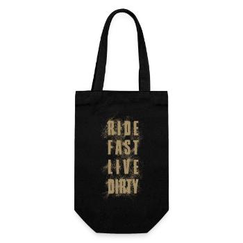 RIDE FAST LIVE DIRTY – MOUNTAIN BIKE - MOTOCROSS - Gift Bag for Bottles - black - Front