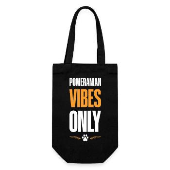 Pomeranian Vibes Only - Geschenkbeutel für Flaschen - Schwarz - Vorne