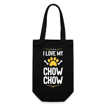 Chow Chow Love Chemise - Sac à bouteille - noir - Devant