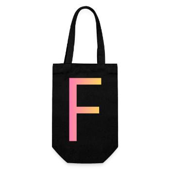 F - Gift Bag for Bottles - black - Front