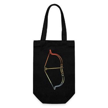 Bow and Arrow Drawing Vintage Look - Gift Bag for Bottles - black - Front