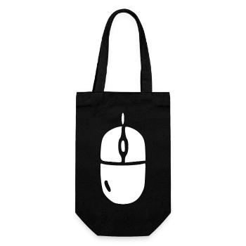Computer Mouse Office Gift - Gift Bag for Bottles - black - Front