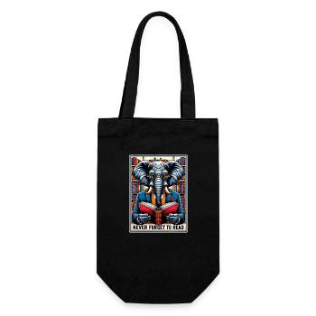 Do not Forget to Read - Gift Bag for Bottles - black - Front