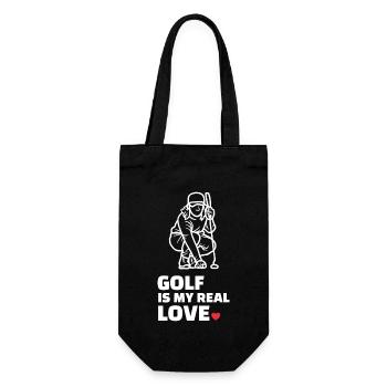 I love golf - Gift Bag for Bottles - black - Front