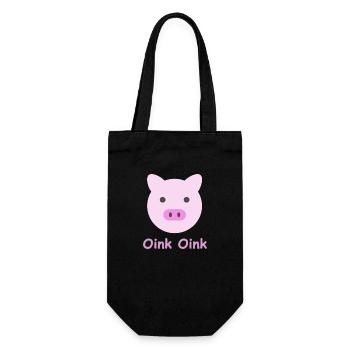 Cochon Oink Oink - Sac à bouteille - noir - Devant