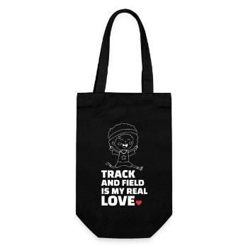 Ich Liebe Leichtathletik - Geschenkbeutel für Flaschen - Schwarz - Vorne
