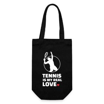I love tennis - Gift Bag for Bottles - black - Front