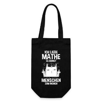 Katze Mathematik Mathe - Geschenkbeutel für Flaschen - Schwarz - Vorne