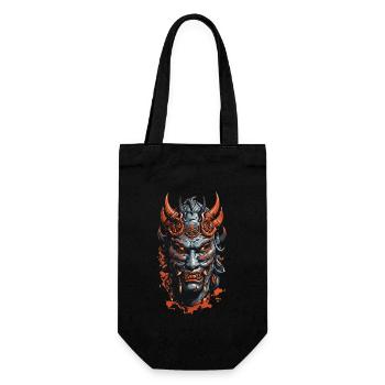 Dämonische Oni Maske Halloween Horror Design - Geschenkbeutel für Flaschen - Schwarz - Vorne