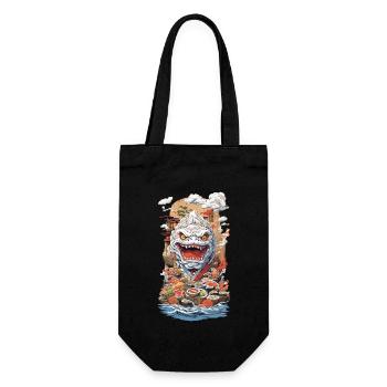 Sushi Seeungeheuer Manga Art Fusion - Geschenkbeutel für Flaschen - Schwarz - Vorne