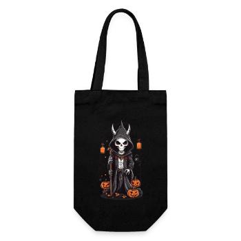 Halloween Skelett Druide Magie - Geschenkbeutel für Flaschen - Schwarz - Vorne