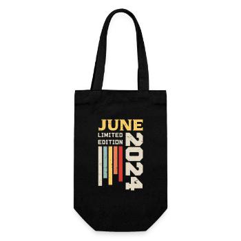 June 2024 - Birthday gift June 2024 June - Gift Bag for Bottles - black - Front