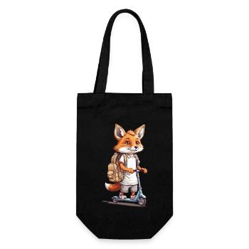 Way to School Fox School Enrollment Scooter Adventure Design - Gift Bag for Bottles - black - Front