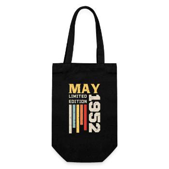 Mai 1952 - Cadeau anniversaire né en Mai 1952 Mai - Sac à bouteille - noir - Devant