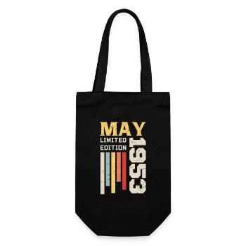 Mai 1953 - Cadeau anniversaire né en Mai 1953 Mai - Sac à bouteille - noir - Devant