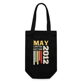 May 2012 - Birthday gift born in May 2012 May - Gift Bag for Bottles - black - Front
