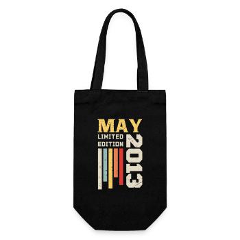 Mai 2013 - Cadeau anniversaire né en Mai 2013 Mai - Sac à bouteille - noir - Devant