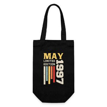 Mai 1997 - Geburtstagsgeschenk geboren im Mai 1997 Mai - Geschenkbeutel für Flaschen - Schwarz - Vorne