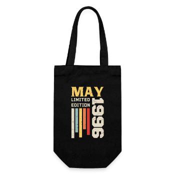 May 1996 - Birthday gift born in May 1996 May - Gift Bag for Bottles - black - Front
