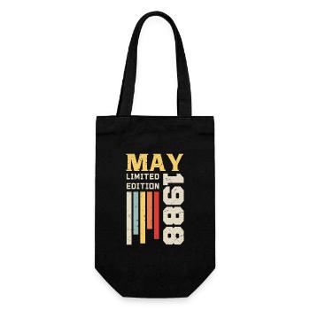 Mai 1988 - Cadeau anniversaire né en Mai 1988 Mai - Sac à bouteille - noir - Devant