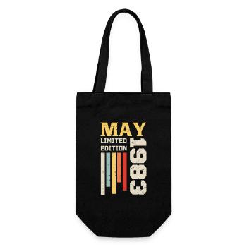 May 1983 - Birthday gift born in May 1983 May - Gift Bag for Bottles - black - Front