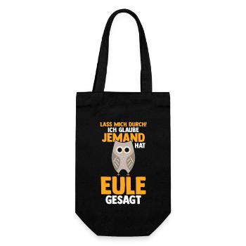 Eulen - Geschenkbeutel für Flaschen - Schwarz - Vorne
