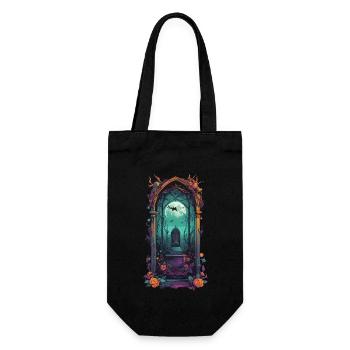 Vintage Gothic Cemetery Pastel Goth Design - Gift Bag for Bottles - black - Front