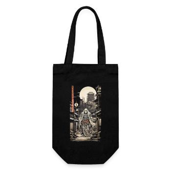 Edo Ukiyo-E Skeleton Yokai Vintage Streetwear - Gift Bag for Bottles - black - Front